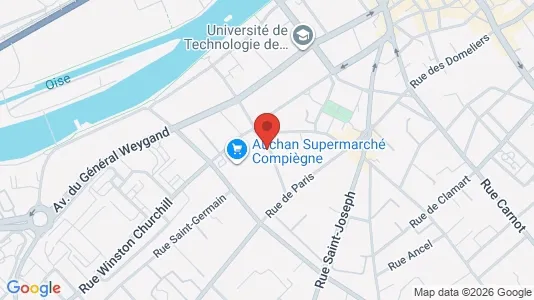 Apartments for rent i Compiègne - kort over placeringen