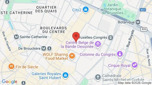 Apartments for rent i Stad Brussel - kort over placeringen