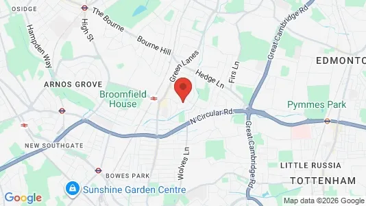 Houses for rent i London N13 - kort over placeringen