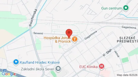 Apartments for rent i Hradec Králové - kort over placeringen