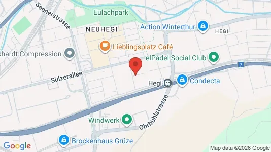 Apartments for rent i Winterthur - kort over placeringen