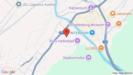 Apartments for rent i Feldkirch - kort over placeringen