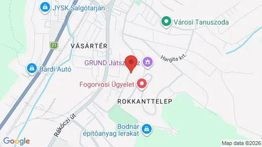 Apartments for rent i Salgótarjáni - kort over placeringen