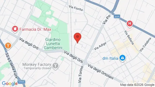Apartments for rent i Bologna - kort over placeringen