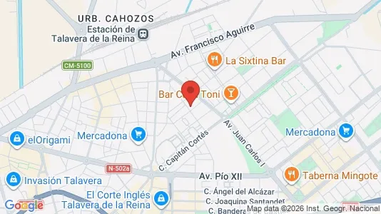 Apartments for rent i Talavera de la Reina - kort over placeringen
