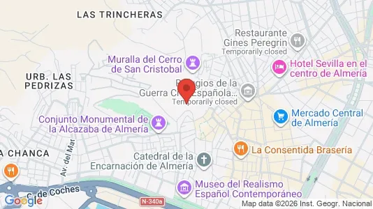 Apartments for rent i Almería - kort over placeringen