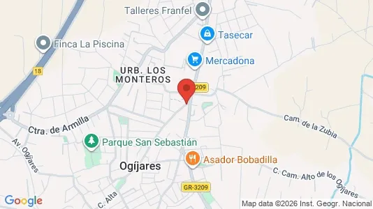 Apartments for rent i Gójar - kort over placeringen