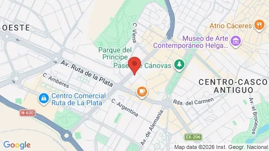 Apartments for rent i Cáceres - kort over placeringen