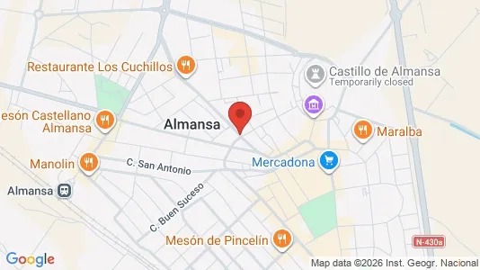 Apartments for rent i Almansa - kort over placeringen