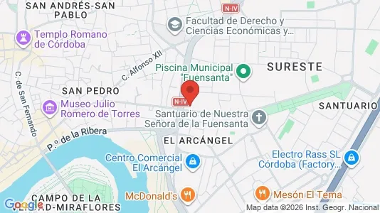 Apartments for rent i Córdoba - kort over placeringen