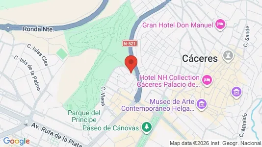 Apartments for rent i Cáceres - kort over placeringen