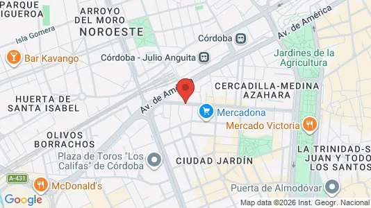 Apartments for rent i Córdoba - kort over placeringen