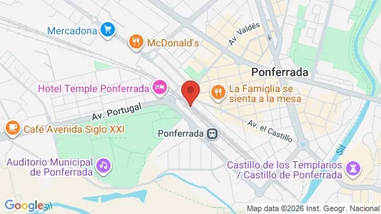 Apartments for rent i Ponferrada - kort over placeringen