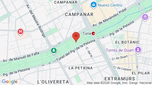 Apartments for rent i Valencia Extramurs - kort over placeringen