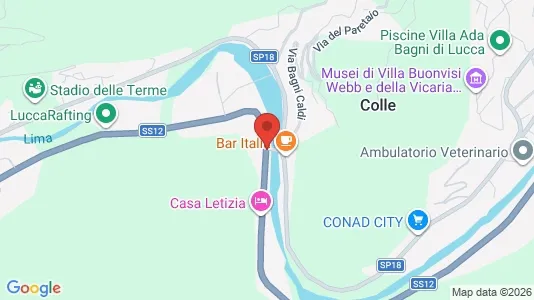 Apartments for rent i Bagni di Lucca - kort over placeringen