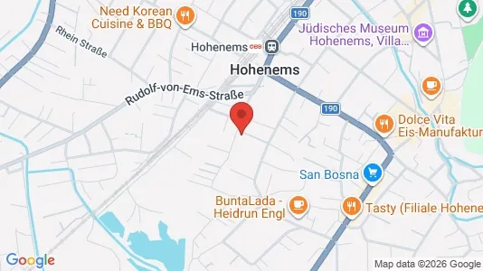 Apartments for rent i Hohenems - kort over placeringen