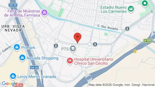 Apartments for rent i Granada - kort over placeringen