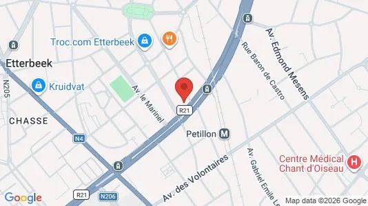 Apartments for rent i Brussels Etterbeek - kort over placeringen