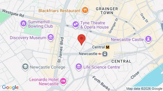 Apartments for rent i Newcastle upon Tyne - Tyne and Wear - kort over placeringen