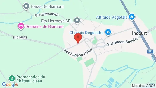 Apartments for rent i Incourt - kort over placeringen