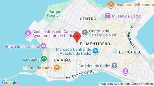 Apartments for rent i Cádiz - kort over placeringen