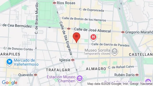 Apartments for rent i Madrid Chamberí - kort over placeringen