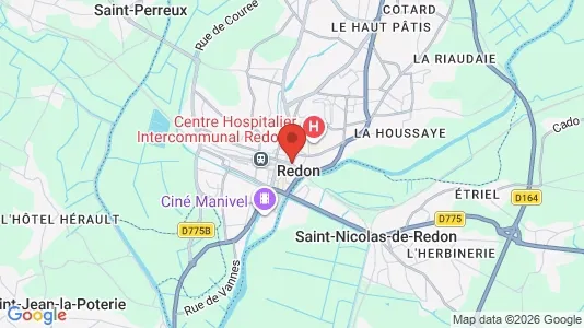 Houses for rent i Redon - kort over placeringen