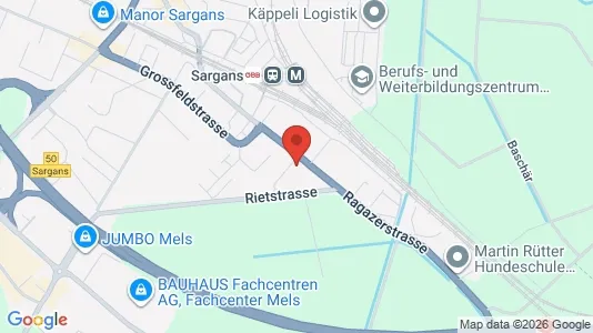 Apartments for rent i Sarganserland - kort over placeringen