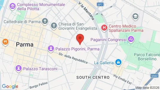Rooms for rent i Parma - kort over placeringen