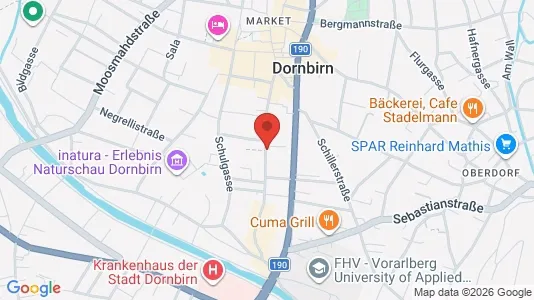 Apartments for rent i Dornbirn - kort over placeringen