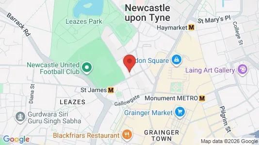 Apartments for rent i Newcastle upon Tyne - Tyne and Wear - kort over placeringen