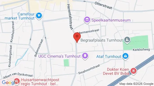 Apartments for rent i Turnhout - kort over placeringen