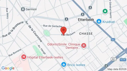 Apartments for rent i Brussels Etterbeek - kort over placeringen