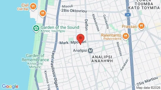 Apartments for rent i Thessaloniki - kort over placeringen