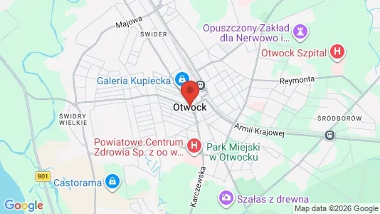 Houses for rent i Otwocki - kort over placeringen