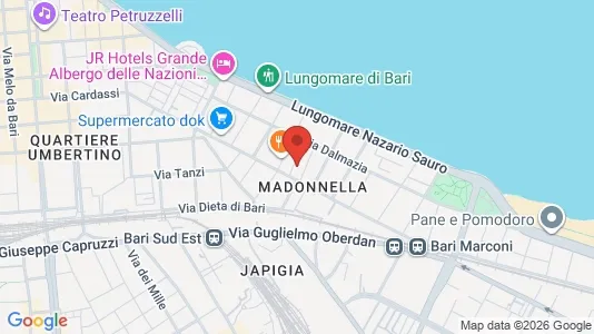 Apartments for rent i Bari - kort over placeringen