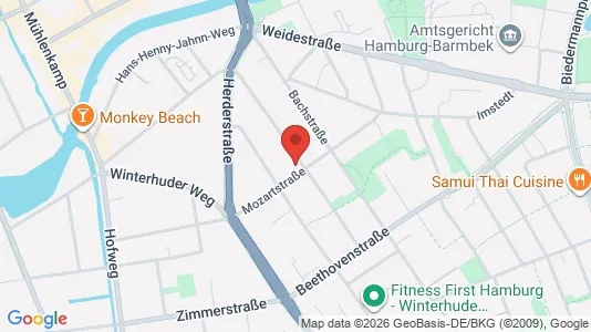 Apartments for rent i Hamburg Nord - kort over placeringen