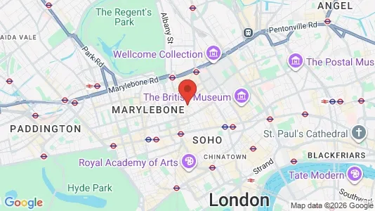 Apartments for rent i London W1W - kort over placeringen