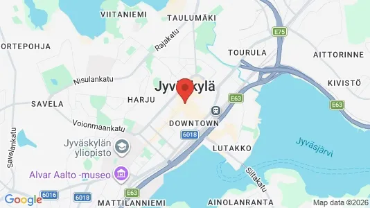 Apartments for rent i Jyväskylä - kort over placeringen