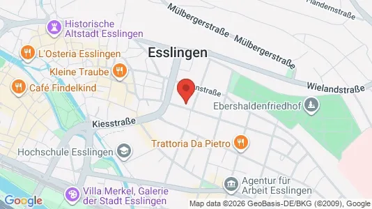 Apartments for rent i Esslingen - kort over placeringen