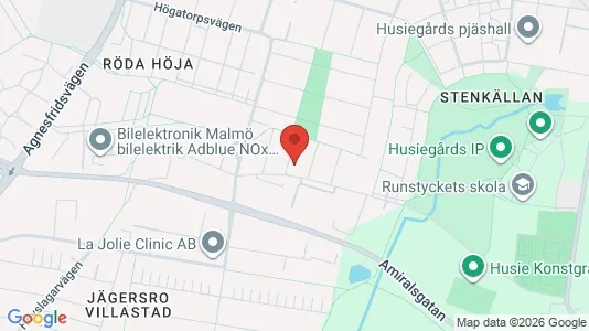 Apartments for rent i Husie - kort over placeringen