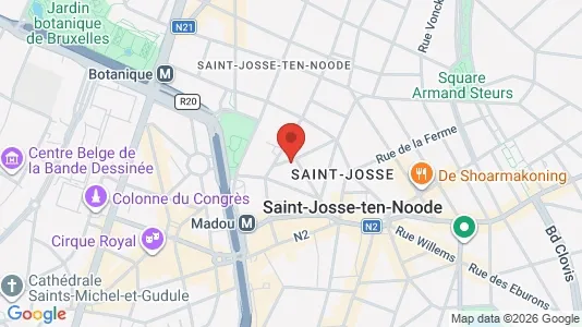 Apartments for rent i Brussels Sint-Joost-ten-Node - kort over placeringen