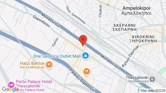 Apartments for rent i Thessaloniki - kort over placeringen