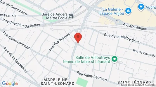 Apartments for rent i Angers - kort over placeringen
