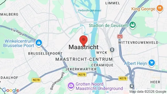 Rooms for rent i Maastricht - kort over placeringen