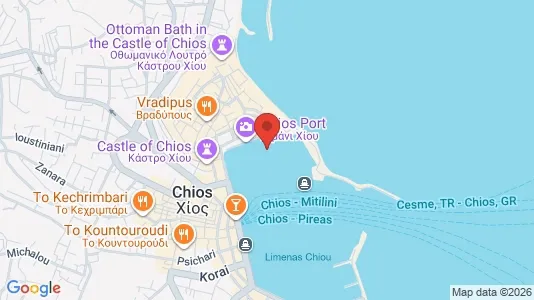 Apartments for rent i Chios - kort over placeringen