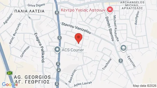 Apartments for rent i Nicosia Latsia - kort over placeringen