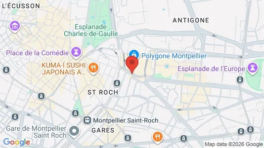 Apartments for rent i Montpellier - kort over placeringen