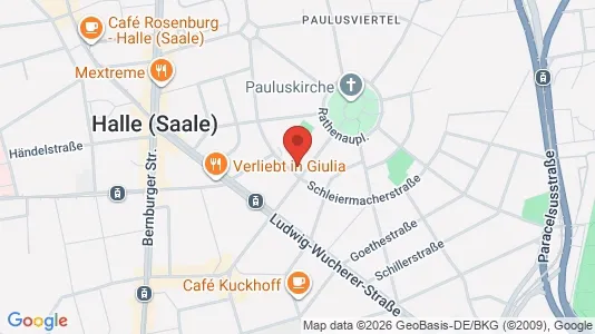 Apartments for rent i Halle (Saale) - kort over placeringen