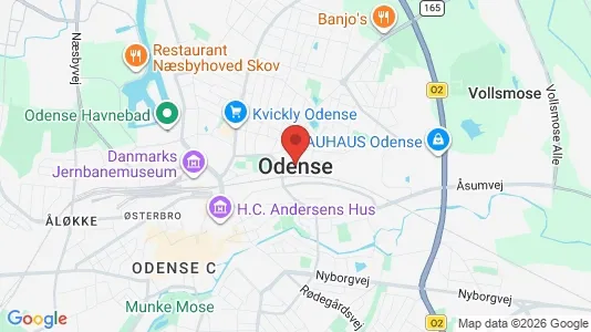 Houses for rent i Odense S - kort over placeringen
